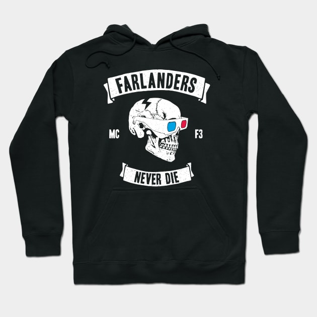 Farlander Biker Club (Front Print) Hoodie by Far Lands or Bust